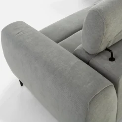 New Form Narożnik z regulowanymi zagłówkami jasnoszary JAZZY L lewy