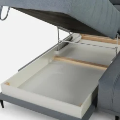 Narożniki|Werdomo Narożnik z regulowanymi zagłówkami szary CALDO II lewy