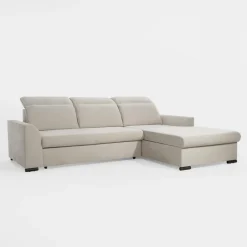 Narożnik z regulowanymi zagłówkami jasnoszary ARYA prawy