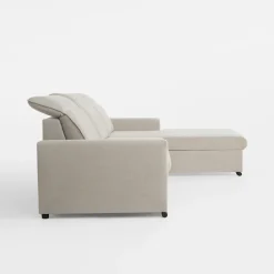 Narożnik z regulowanymi zagłówkami jasnoszary ARYA prawy