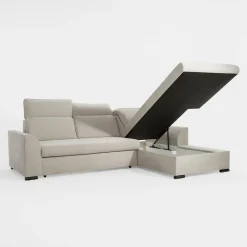 Narożnik z regulowanymi zagłówkami jasnoszary ARYA prawy