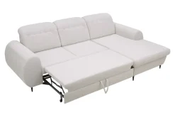 INFINI Narożnik z regulowanymi zagłówkami ecru ALVOR prawy