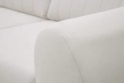 INFINI Narożnik z regulowanymi zagłówkami ecru ALVOR prawy