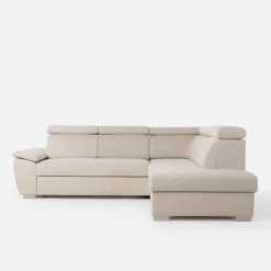 Narożniki|inny Narożnik z regulowanymi zagłówkami beżowy LUTON prawy