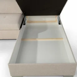 Narożniki|inny Narożnik z regulowanymi zagłówkami beżowy LUTON prawy