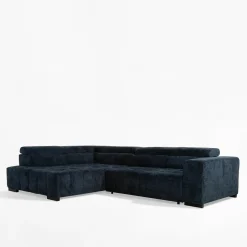 FN Design Narożnik z regulowanymi zagłówkami granatowy CHOCO lewy