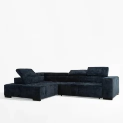 FN Design Narożnik z regulowanymi zagłówkami granatowy CHOCO lewy