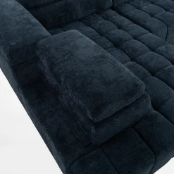 FN Design Narożnik z regulowanymi zagłówkami granatowy CHOCO lewy