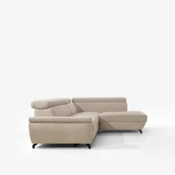 Narożniki|Instilo Narożnik z regulowanymi zagłówkami beżowy LARA lewy