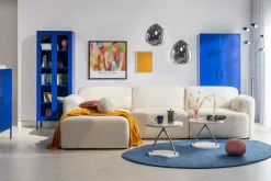 inny Narożnik z tkaniną bouclé jasnobeżowy CAMELLIA lewy