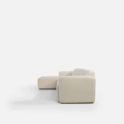 inny Narożnik z tkaniną bouclé jasnobeżowy CAMELLIA lewy