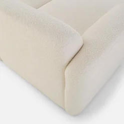 inny Narożnik z tkaniną bouclé jasnobeżowy CAMELLIA lewy