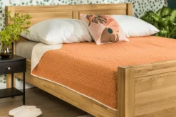 Estetica Narzuta dwustronna beżowo-ceglana ADELE 180x200 cm