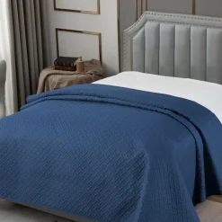 Koce I Narzuty| Narzuta granatowa SELINE 220x240 cm