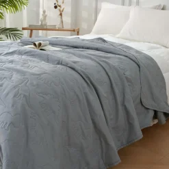 Pościel Dla Dzieci|Koce I Narzuty|inny Narzuta jasnoszara DABU DINO 140x200 cm