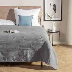 Koce I Narzuty|inny Narzuta na łóżko ciemnoszara TOSCA 220x240 cm