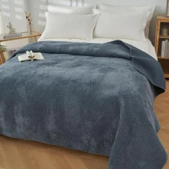 Koce I Narzuty|inny Narzuta na łóżko ciemnoszara HYPNOSE 180x200 cm