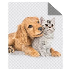 Narzuta na łóżko dwustronna młodzieżowa PIES&KOT 170x210 cm