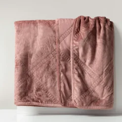 Koce I Narzuty|inny Narzuta na łóżko jasnoróżowa EMPORIA 180x200 cm