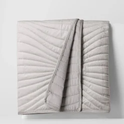Narzuta na łóżko jasnoszara NEW WAVE 200x220 cm