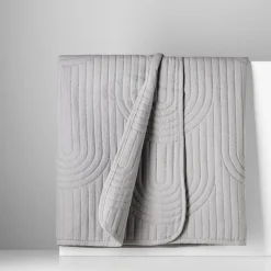 Koce I Narzuty|inny Narzuta na łóżko jasnoszara TOSCA 180x200 cm