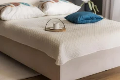 Koce I Narzuty| Narzuta na łóżko kremowa SELINE 200x220 cm