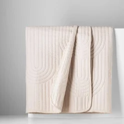 inny Narzuta na łóżko pikowana beżowa TOSCA 220x240 cm