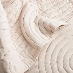 inny Narzuta na łóżko pikowana beżowa TOSCA 220x240 cm