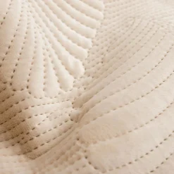 inny Narzuta na łóżko pikowana beżowa FERN 240x260 cm