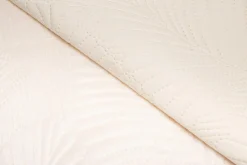 Estetica Narzuta na łóżko pikowana w liście ecru FERN 220x240 cm