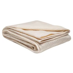 Estetica Narzuta na łóżko pikowana w liście ecru FERN 220x240 cm