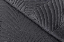 Koce I Narzuty|Estetica Narzuta na łóżko pikowana w liście szara FERN 220x240 cm