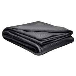 Estetica Narzuta na łóżko pikowana w liście FERN szara 180x200 cm