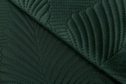 Estetica Narzuta na łóżko pikowana w liście zielona FERN 200x220 cm