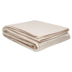 Estetica Narzuta na łóżko pikowana w liście ecru FERN 240x260 cm