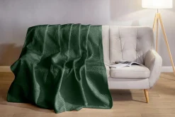 Koce I Narzuty|Estetica Narzuta na łóżko pikowana w liście zielona FERN 180x200 cm