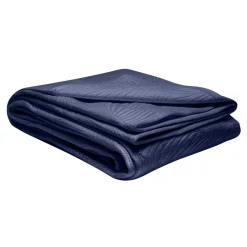 Narzuta na łóżko pikowana w liście ciemnoniebieska FERN 240x260 cm