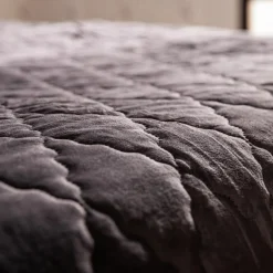 Koce I Narzuty|inny Narzuta na łóżko z poszewkami ciemnoszara MAROKO 200x220 cm