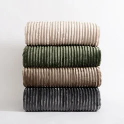 Narzuta sztruksowa beżowa SALSA 180x200 cm