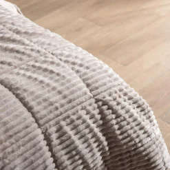 Koce I Narzuty| Narzuta sztruksowa kremowa SALSA 220x200 cm