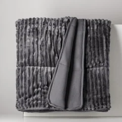 Narzuta sztruksowa szara SALSA 180x200 cm