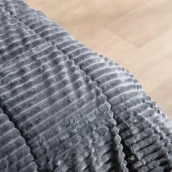 Narzuta sztruksowa szara SALSA 220x200 cm