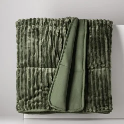 Koce I Narzuty| Narzuta sztruksowa zielona SALSA 220x200 cm