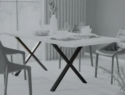 Stoły|FORTE Nogi metalowe typu X do stołu MODUL