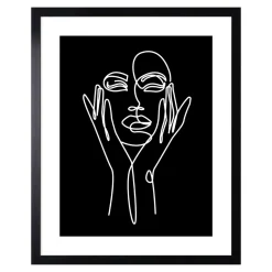 Obraz Line Art Twarz LINEAR II 43x53 cm