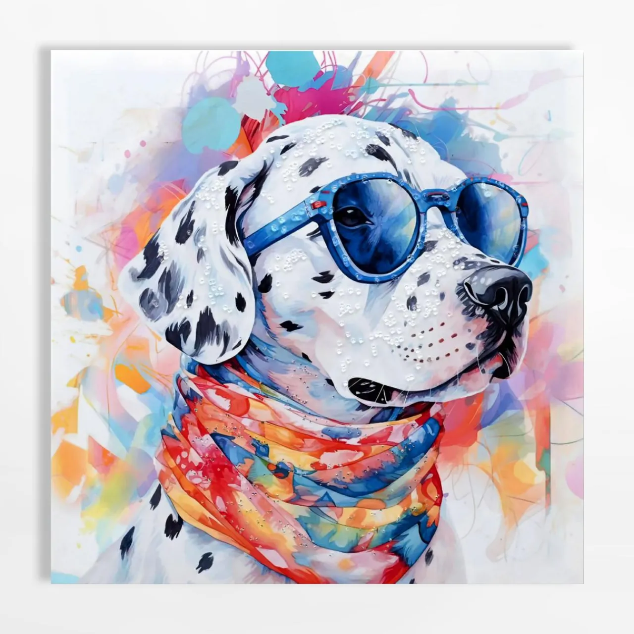 Obrazy I Dekoracje Ścienne|inny Obraz na płótnie kolorowy PIES 60x60 cm