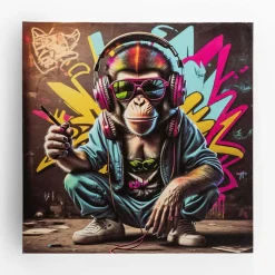 Dekoracje|Obrazy I Dekoracje Ścienne|inny Obraz na płótnie MAŁPA III 28x28 cm