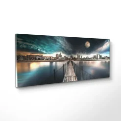 Obraz na płótnie MOON CITY 60x150 cm