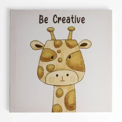 Dekoracje|Obrazy I Dekoracje Ścienne|inny Obraz na płótnie z grafiką ŻYRAFA 28x28 cm