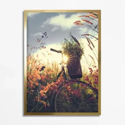 Obrazy I Dekoracje Ścienne|inny Obraz ROWER NA ŁĄCE FLORES 50x70 cm